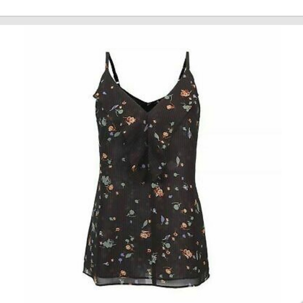 Cabi Pinstripe Cami, size M, pinstripe floral, NWT